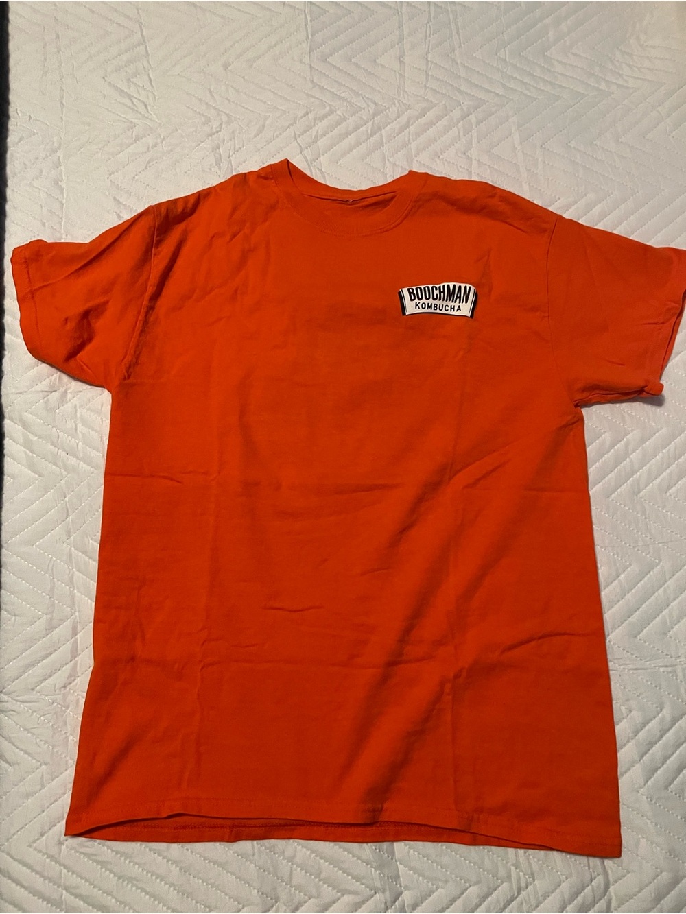 Boochman Kombucha Berkeley CA orange t-shirt